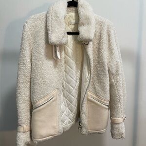 Jonathan Simkhai Amira Sherpa Aviator Jacket